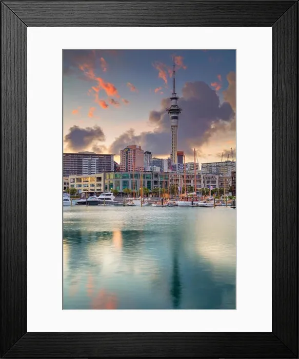 Framed Print : Auckland. Cityscape image of Auckland skyline, New Zealand during sunrise Framed Print : Auckland. Cityscape image of Auckland skyline, New Zealand during sunrise