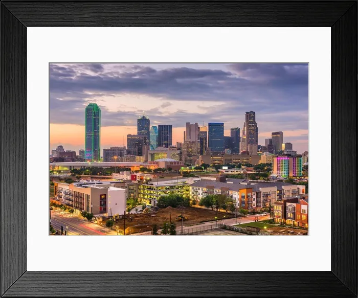 Framed Print : Dallas, Texas, USA skyline at dusk Framed Print : Dallas, Texas, USA skyline at dusk