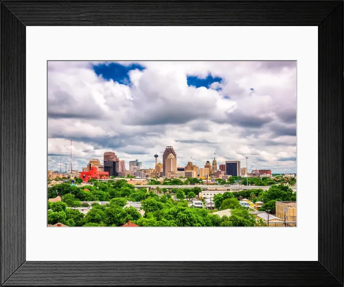Framed Print : San Antonio, Texas, USA downtown skyline Framed Print : San Antonio, Texas, USA downtown skyline