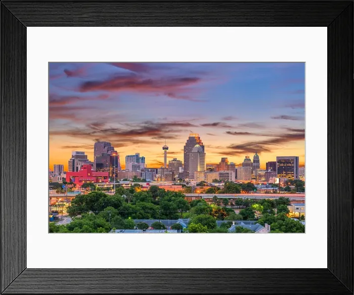Framed Print : San Antonio, Texas, USA downtown skyline Framed Print : San Antonio, Texas, USA downtown skyline