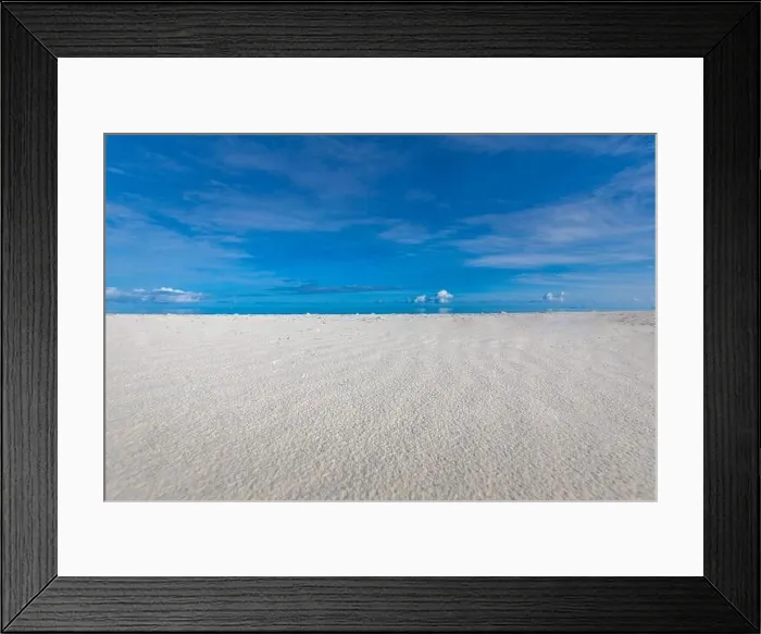 Framed Print : Beach and tropical sea, tranquil nature landscape, scenic with ocean water. Horizon, seascape. Peaceful endless view Framed Print : Beach and tropical sea, tranquil nature landscape, scenic with ocean water. Horizon, seascape. Peaceful endless view