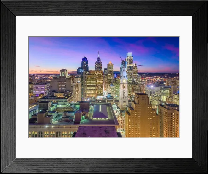 Framed Print : Philadelphia, Pennsylvania, USA downtown skyline Framed Print : Philadelphia, Pennsylvania, USA downtown skyline