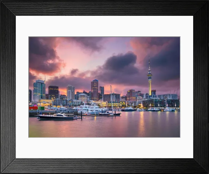 Framed Print : Auckland. Cityscape image of Auckland skyline, New Zealand during sunrise Framed Print : Auckland. Cityscape image of Auckland skyline, New Zealand during sunrise
