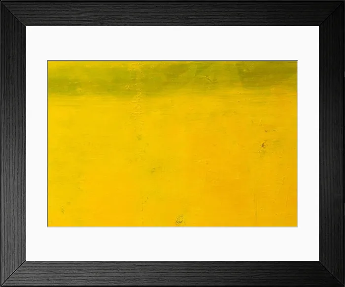 Framed Print : Close up of yellow abstract art painting Framed Print : Close up of yellow abstract art painting