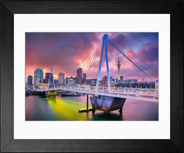 Framed Print : Auckland. Cityscape image of Auckland skyline, New Zealand during sunrise Framed Print : Auckland. Cityscape image of Auckland skyline, New Zealand during sunrise