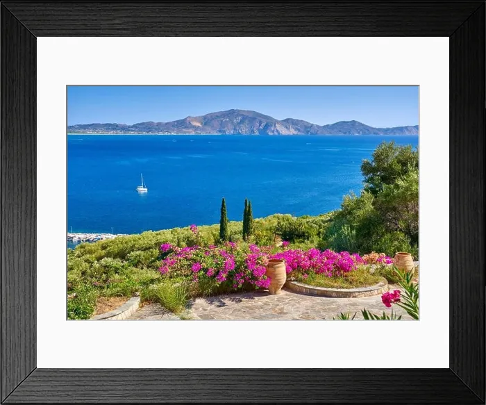 Framed Print : Aerial view at Keri Bay, Zakynthos Island, Greece Framed Print : Aerial view at Keri Bay, Zakynthos Island, Greece