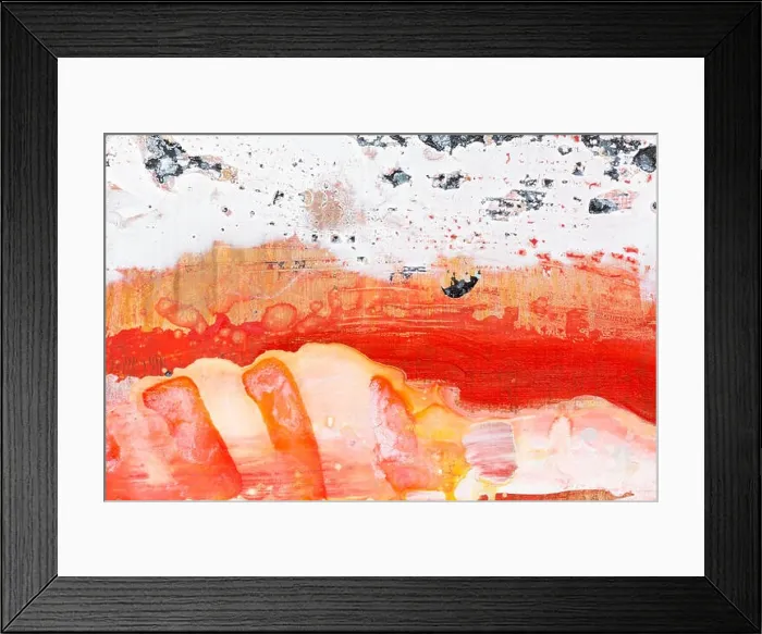Framed Print : Abstract background. Red and white collors in oil painting Framed Print : Abstract background. Red and white collors in oil painting