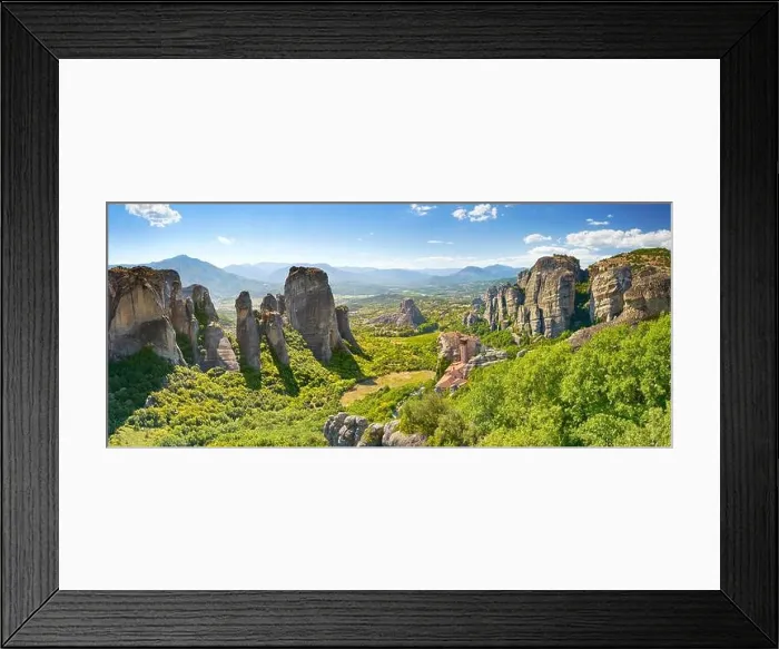 Framed Print : Panoramic view at Meteora, Kalambaka, Greece Framed Print : Panoramic view at Meteora, Kalambaka, Greece