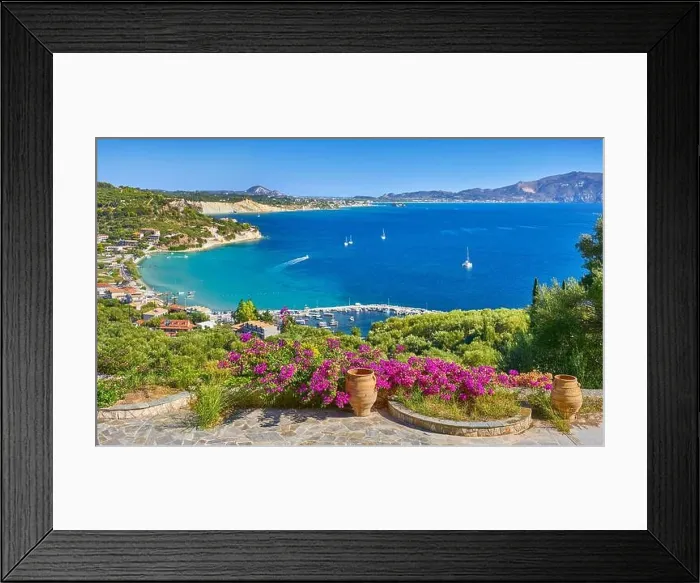 Framed Print : Aerial view at Keri Bay, Zakynthos Island, Greece Framed Print : Aerial view at Keri Bay, Zakynthos Island, Greece