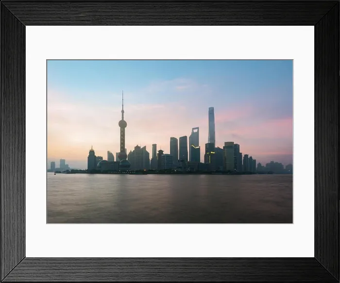 Framed Print : Shanghai skyline cityscape, View of shanghai at Lujiazui finance and business district trade zone skyscraper in morning, Shanghai China Framed Print : Shanghai skyline cityscape, View of shanghai at Lujiazui finance and business district trade zone skyscraper in morning, Shanghai China