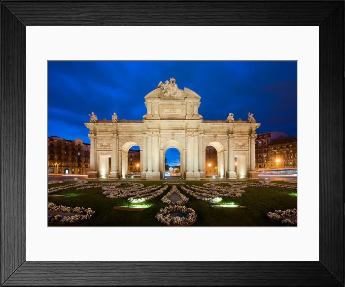 Framed Print : The Alcala Door (Puerta de Alcala) is a one of the Madrid ancient doors of the city of Madrid, Spain. It was the entrance of people coming from France Framed Print : The Alcala Door (Puerta de Alcala) is a one of the Madrid ancient doors of the city of Madrid, Spain. It was the entrance of people coming from France