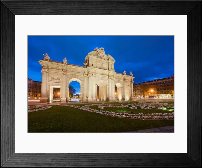Framed Print : The Alcala Door (Puerta de Alcala) is a one of the Madrid ancient doors of the city of Madrid, Spain. It was the entrance of people coming from France Framed Print : The Alcala Door (Puerta de Alcala) is a one of the Madrid ancient doors of the city of Madrid, Spain. It was the entrance of people coming from France