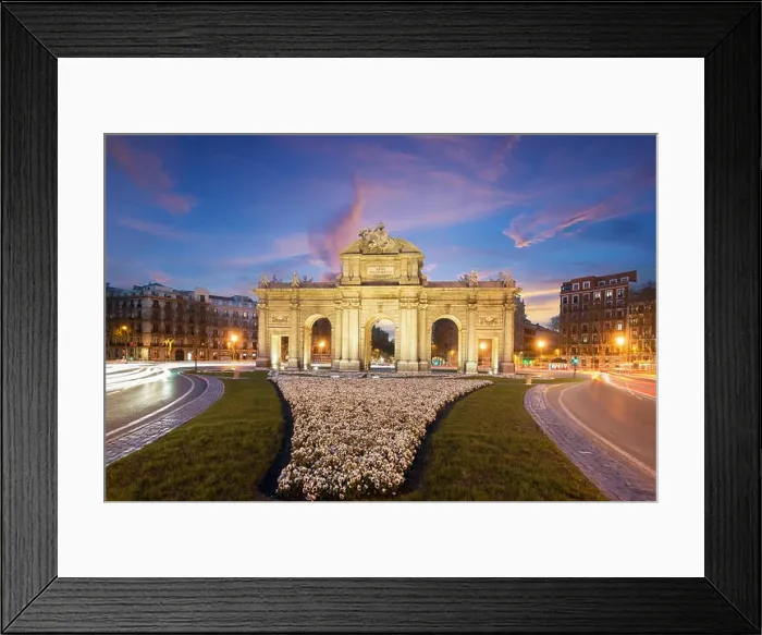 Framed Print : The Alcala Door (Puerta de Alcala) is a one of the Madrid ancient doors of the city of Madrid, Spain. It was the entrance of people coming from France Framed Print : The Alcala Door (Puerta de Alcala) is a one of the Madrid ancient doors of the city of Madrid, Spain. It was the entrance of people coming from France