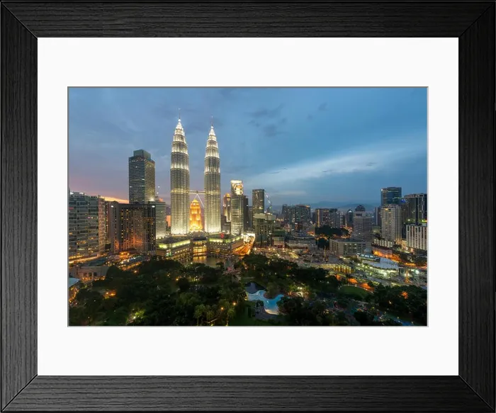 Framed Print : Kuala Lumpur skyline and skyscraper at night in Kuala Lumpur, Malaysia Framed Print : Kuala Lumpur skyline and skyscraper at night in Kuala Lumpur, Malaysia