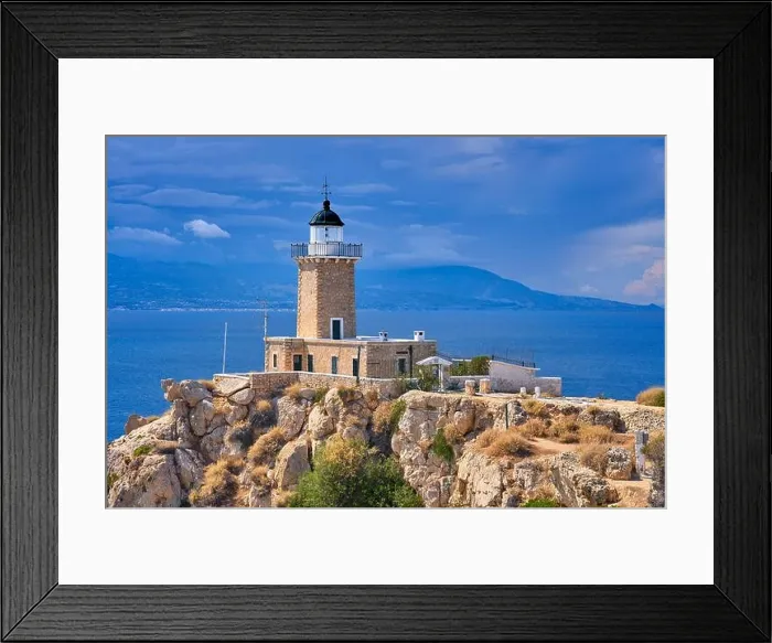 Framed Print : Melagkavi Lighthouse, Cape Ireon, Peloponnese, Greece Framed Print : Melagkavi Lighthouse, Cape Ireon, Peloponnese, Greece