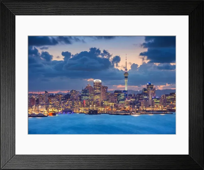 Framed Print : Auckland. Cityscape image of Auckland skyline, New Zealand during sunset Framed Print : Auckland. Cityscape image of Auckland skyline, New Zealand during sunset