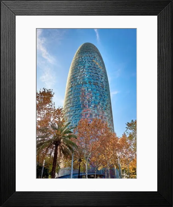Framed Print : Agbar Tower or Torre Agbar building, Barcelona, Spain Framed Print : Agbar Tower or Torre Agbar building, Barcelona, Spain