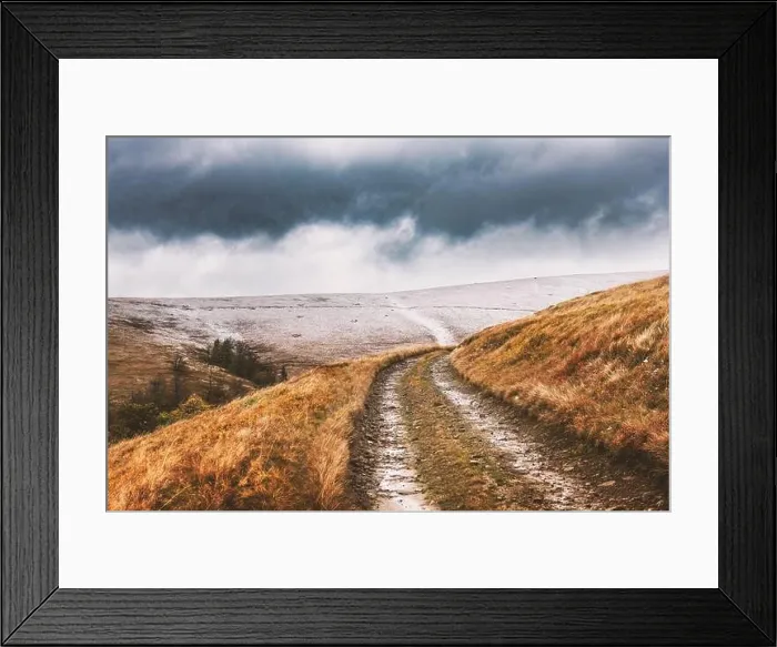 Framed Print : Amazing scene on autumn mountains. Orange grass, first snow and rural road in fantastic morning sunlight. Landscape photography Framed Print : Amazing scene on autumn mountains. Orange grass, first snow and rural road in fantastic morning sunlight. Landscape photography