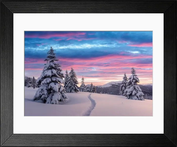 Framed Print : Fantastic winter landscape in snowy mountains glowing by morning sunlight. Dramatic wintry scene with frozen snowy trees at sunrise Framed Print : Fantastic winter landscape in snowy mountains glowing by morning sunlight. Dramatic wintry scene with frozen snowy trees at sunrise
