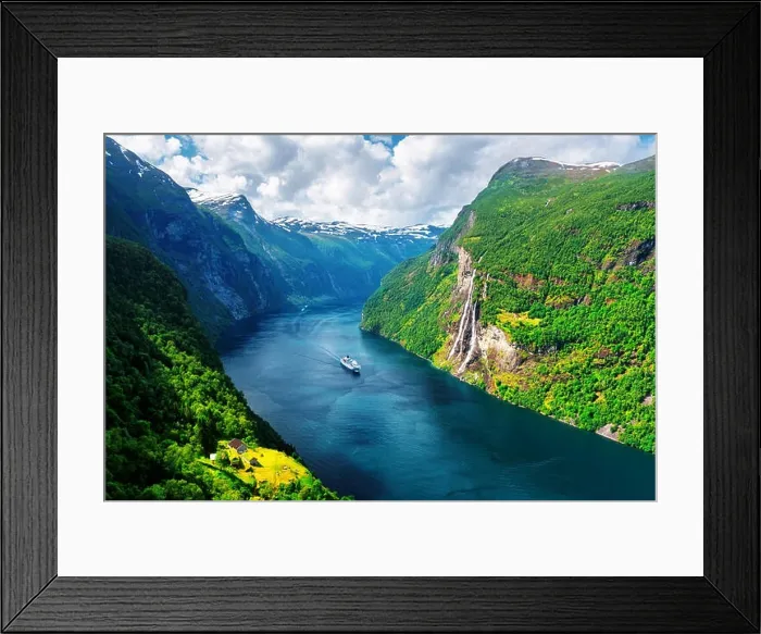 Framed Print : Breathtaking view of Sunnylvsfjorden fjord Framed Print : Breathtaking view of Sunnylvsfjorden fjord