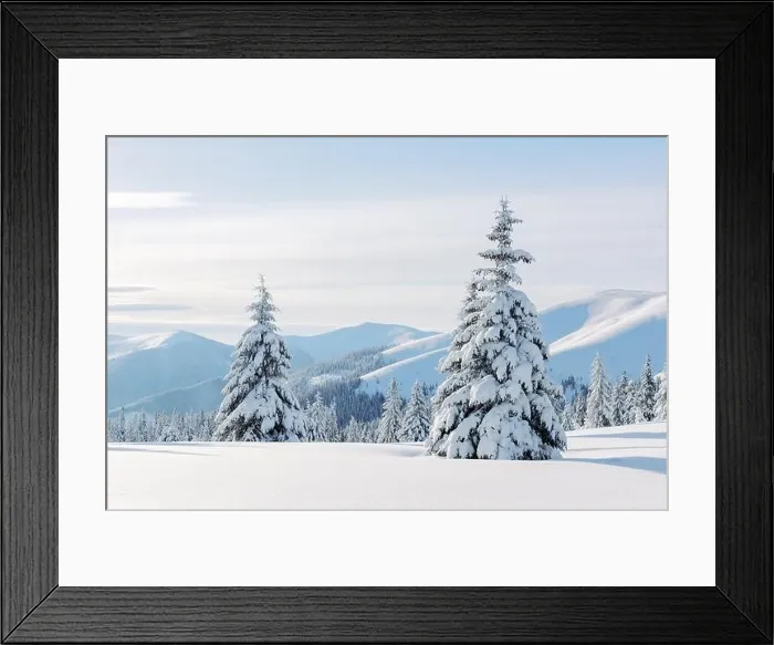 Framed Print : Fantastic winter landscape with snowy trees. Carpathian mountains, Ukraine, Europe. Christmas holiday background. Landscape photography Framed Print : Fantastic winter landscape with snowy trees. Carpathian mountains, Ukraine, Europe. Christmas holiday background. Landscape photography