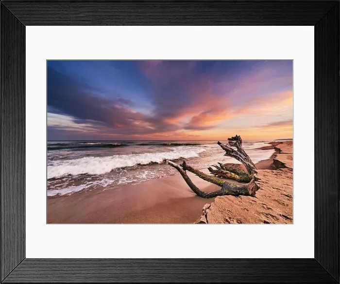 Framed Print : Colorful sunset on the Black Sea, Kamchia beach, Bulgaria Framed Print : Colorful sunset on the Black Sea, Kamchia beach, Bulgaria