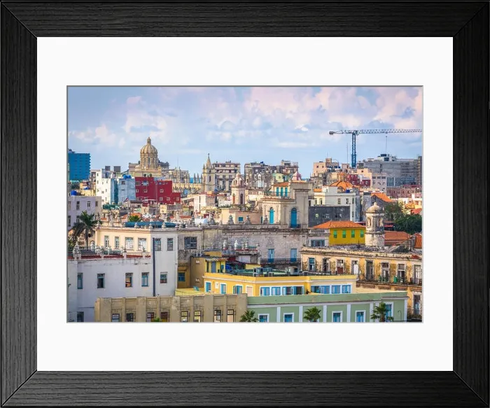 Framed Print : Havana, Cuba downtown skyline Framed Print : Havana, Cuba downtown skyline