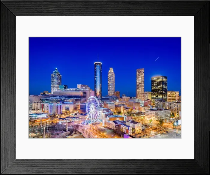 Framed Print : Atlanta, Georgia, USA downtown city skyline Framed Print : Atlanta, Georgia, USA downtown city skyline