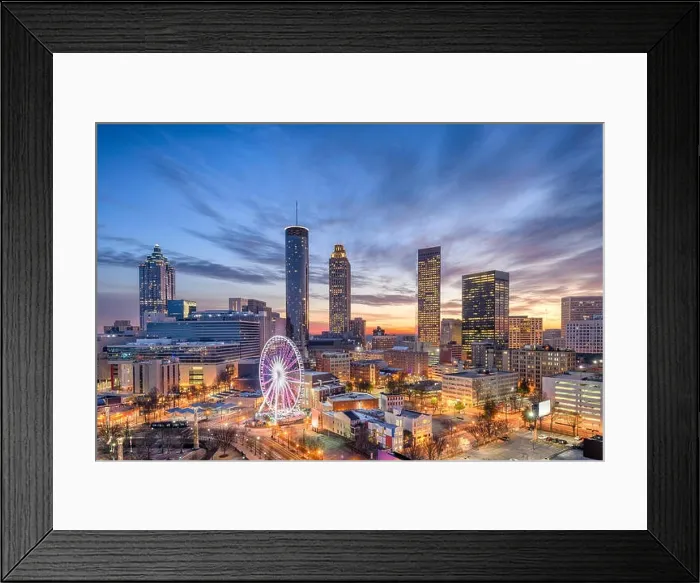 Framed Print : Atlanta, Georgia, USA downtown city skyline Framed Print : Atlanta, Georgia, USA downtown city skyline