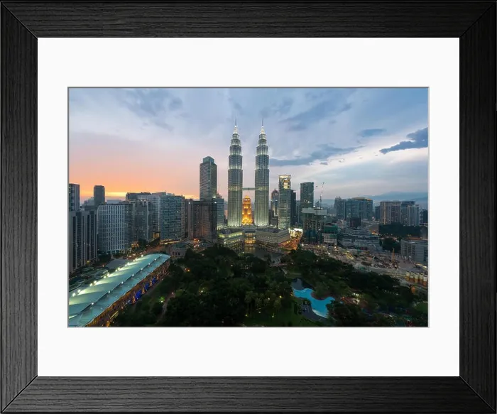 Framed Print : Kuala Lumpur skyline and skyscraper at night in Kuala Lumpur, Malaysia Framed Print : Kuala Lumpur skyline and skyscraper at night in Kuala Lumpur, Malaysia