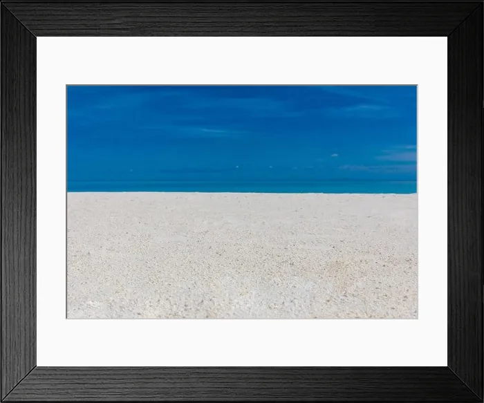 Framed Print : White sandy tropical beach and soft sunlight background and banner. Sea sand sky concept. Relaxing beach landscape, sunny view Framed Print : White sandy tropical beach and soft sunlight background and banner. Sea sand sky concept. Relaxing beach landscape, sunny view