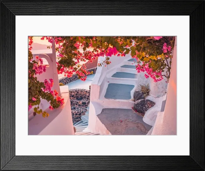 Framed Print : Artistic travel scene. Fantastic sunset landscape of romantic travel and vacation couple destination. Luxury summer adventure concept. Wonderful view Framed Print : Artistic travel scene. Fantastic sunset landscape of romantic travel and vacation couple destination. Luxury summer adventure concept. Wonderful view