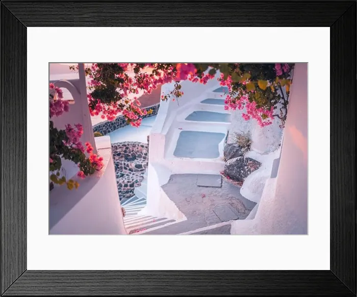 Framed Print : Artistic travel scene. Fantastic sunset landscape of romantic travel and vacation couple destination. Luxury summer adventure concept. Wonderful view Framed Print : Artistic travel scene. Fantastic sunset landscape of romantic travel and vacation couple destination. Luxury summer adventure concept. Wonderful view