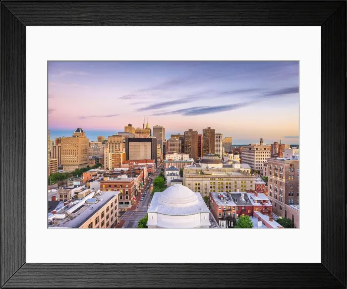 Framed Print : Baltimore, Maryland, USA Skyline over the Inner Harbor at dusk Framed Print : Baltimore, Maryland, USA Skyline over the Inner Harbor at dusk