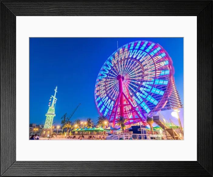Framed Print : Kobe, Japan harbor and park