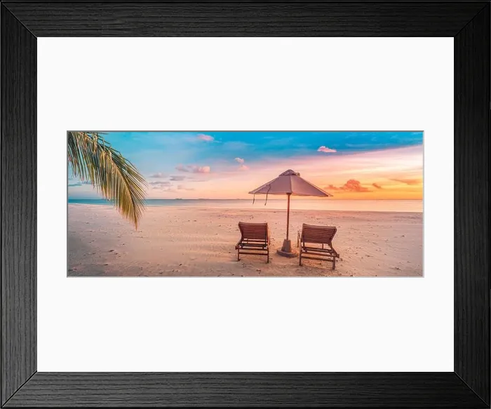 Framed Print : Amazing beach. Chairs on the sandy beach sea. Luxury summer holiday and vacation resort hotel for tourism. Inspirational tropical landscape. Tranquil Framed Print : Amazing beach. Chairs on the sandy beach sea. Luxury summer holiday and vacation resort hotel for tourism. Inspirational tropical landscape. Tranquil
