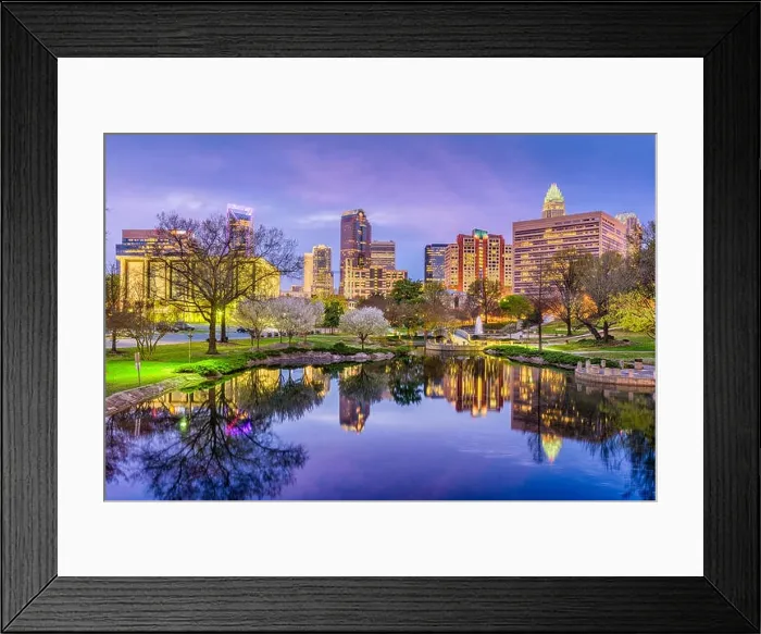 Framed Print : Charlotte, North Carolina, USA skyline Framed Print : Charlotte, North Carolina, USA skyline