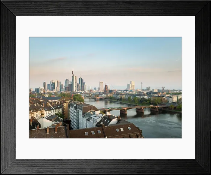 Framed Print : Frankfurt am Main. Image of Frankfurt am Main skyline at morning in Germany Framed Print : Frankfurt am Main. Image of Frankfurt am Main skyline at morning in Germany
