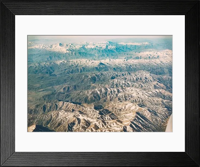Framed Print : Aerial View Of Mountains Of Urmia Region From Window Of Plane. West Azerbaijan Province, Iran Framed Print : Aerial View Of Mountains Of Urmia Region From Window Of Plane. West Azerbaijan Province, Iran