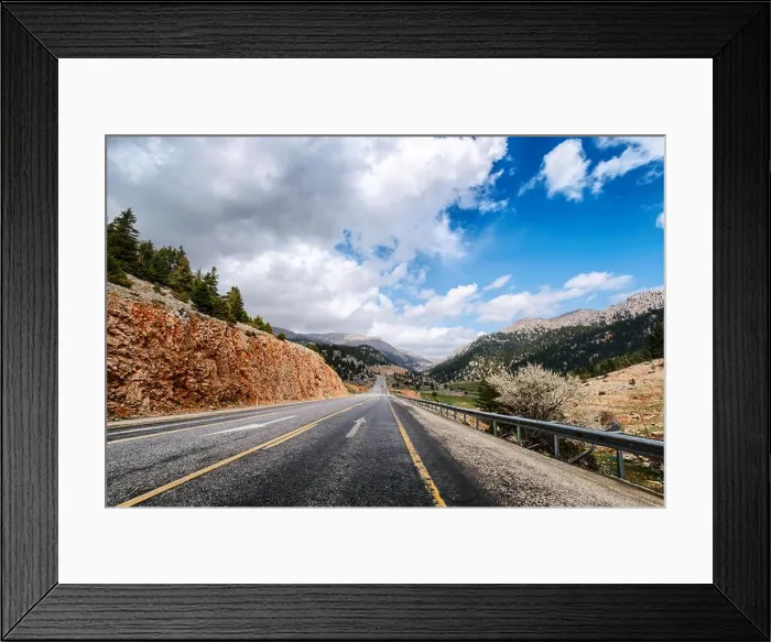 Framed Print : Highway road in the high mountain