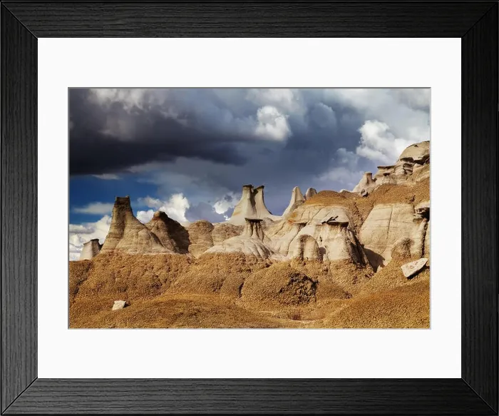 Framed Print : Rock formations in Bisti Badlands, New Mexico, USA Framed Print : Rock formations in Bisti Badlands, New Mexico, USA