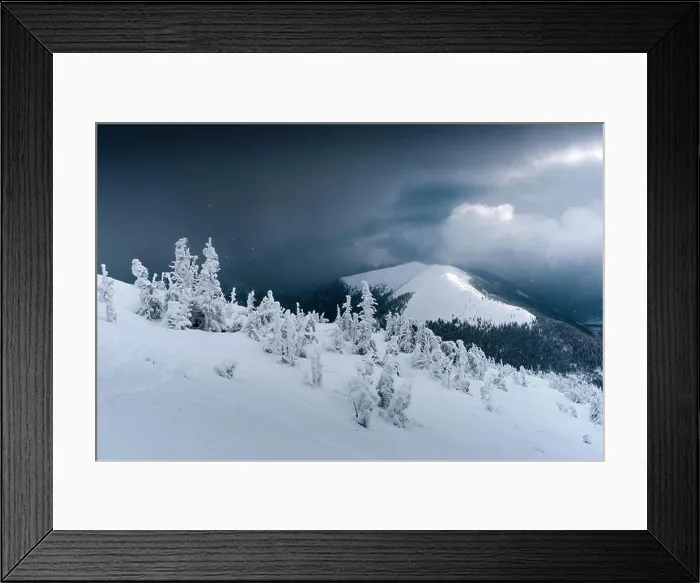 Framed Print : Fantastic winter landscape with snowy trees Framed Print : Fantastic winter landscape with snowy trees