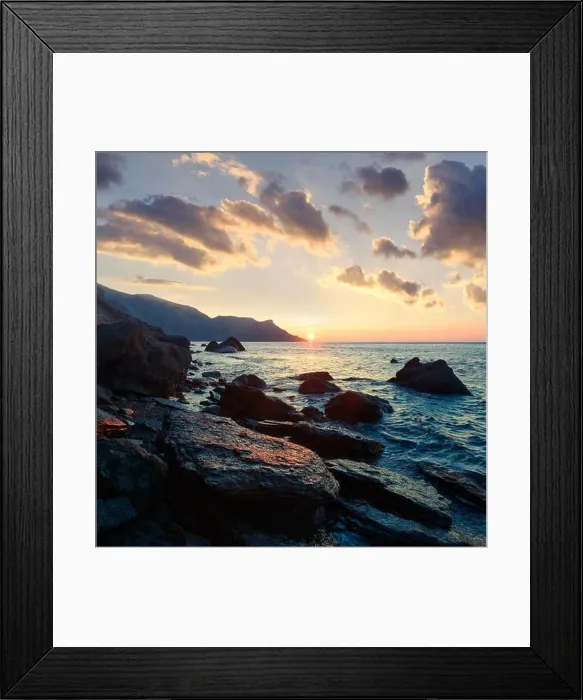 Framed Print : Picturesque seascape on beauty seacost Framed Print : Picturesque seascape on beauty seacost