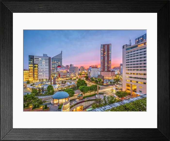 Framed Print : Hamamatsu City, Japan downtown cityscape Framed Print : Hamamatsu City, Japan downtown cityscape