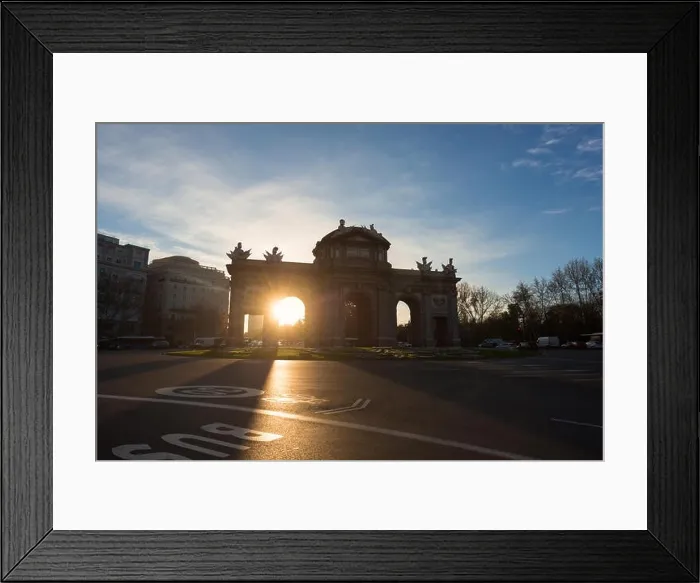 Framed Print : Puerta de Alcala is a one of the Madrid ancient doors of the city of Madrid, Spain. It was the entrance of people coming from France, Aragon, and Cata Framed Print : Puerta de Alcala is a one of the Madrid ancient doors of the city of Madrid, Spain. It was the entrance of people coming from France, Aragon, and Cata