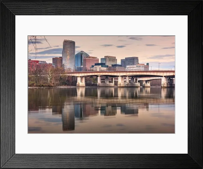 Framed Print : Rosslyn, Arlington, Virginia, USA skyline on the Potomac River