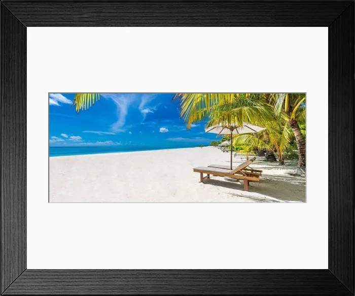 Framed Print : Tropical beach resort, luxury white sandy beach landscape, summer tourism destination, vacation Framed Print : Tropical beach resort, luxury white sandy beach landscape, summer tourism destination, vacation