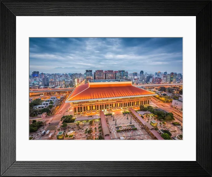 Framed Print : Taipei, Taiwan cityscape over the station Framed Print : Taipei, Taiwan cityscape over the station