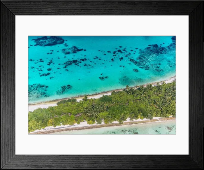 Framed Print : Aerial landscape of Maldives island beach. Tranquil tropical nature, coral reef and blue sea with sandbank. Luxury travel and holiday concept Framed Print : Aerial landscape of Maldives island beach. Tranquil tropical nature, coral reef and blue sea with sandbank. Luxury travel and holiday concept