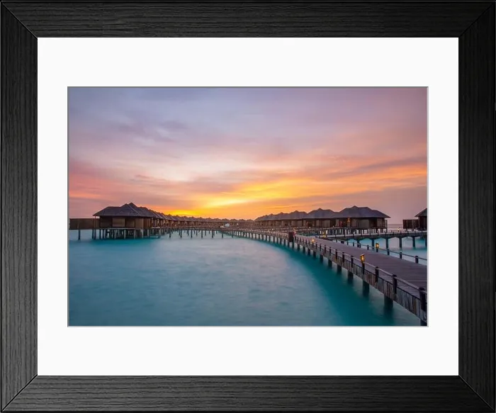 Framed Print : Amazing panorama beach landscape. Maldives sunset seascape view. Horizon with sea and sky. Tranquil scenery, tourism and travel banner Framed Print : Amazing panorama beach landscape. Maldives sunset seascape view. Horizon with sea and sky. Tranquil scenery, tourism and travel banner